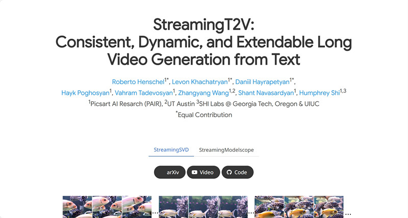 StreamingT2V